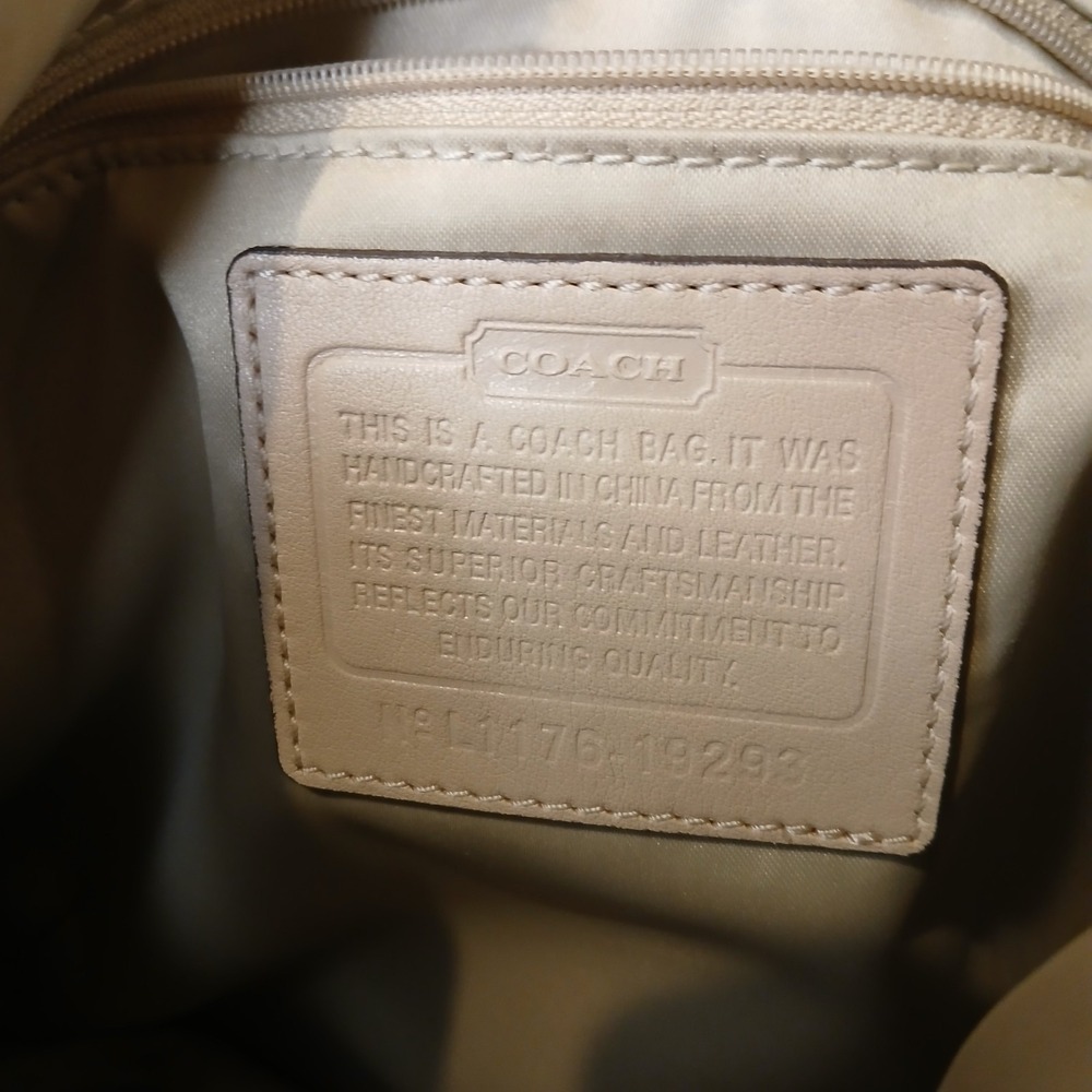 COACH Kristin Bag Purse In Tan Nude 100% Top Grain Soft Beautiful Leather Y2K - Picture 15 of 16